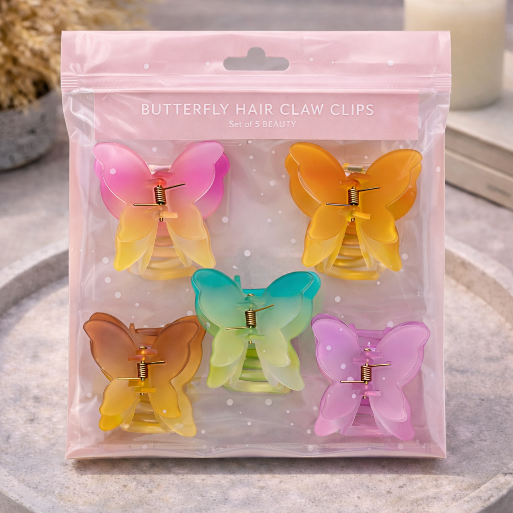 Butterfly Hair Catchers Pack Of 5