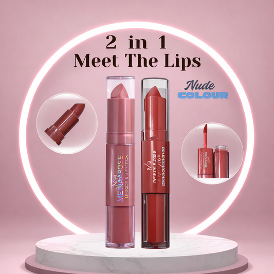 Pair of 2 in 1 Lipstick + Lip Loss
